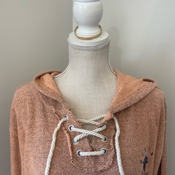 Southern Spirit Marled Peach Grey Destin Florida Hoodie - Picture 3 of 8